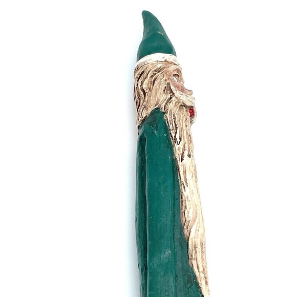 Jim Shore Christmas Pencil Santa Claus Green 1990 11.5” Tall KLE 2509 JS 7 - Picture 15 of 16